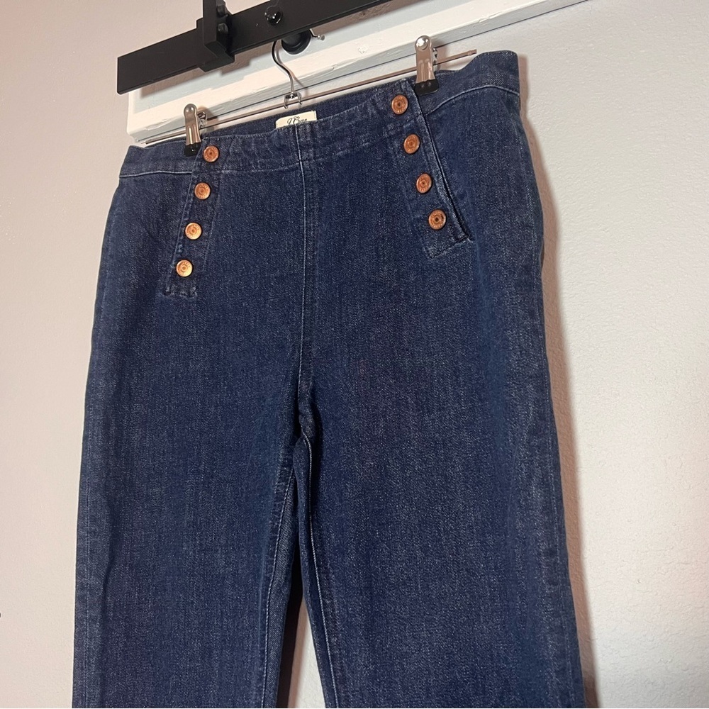J. Crew Billie Demi Boot Crop 
Jeans Size 29 Dark Wash Trouser Ankle High Rise
